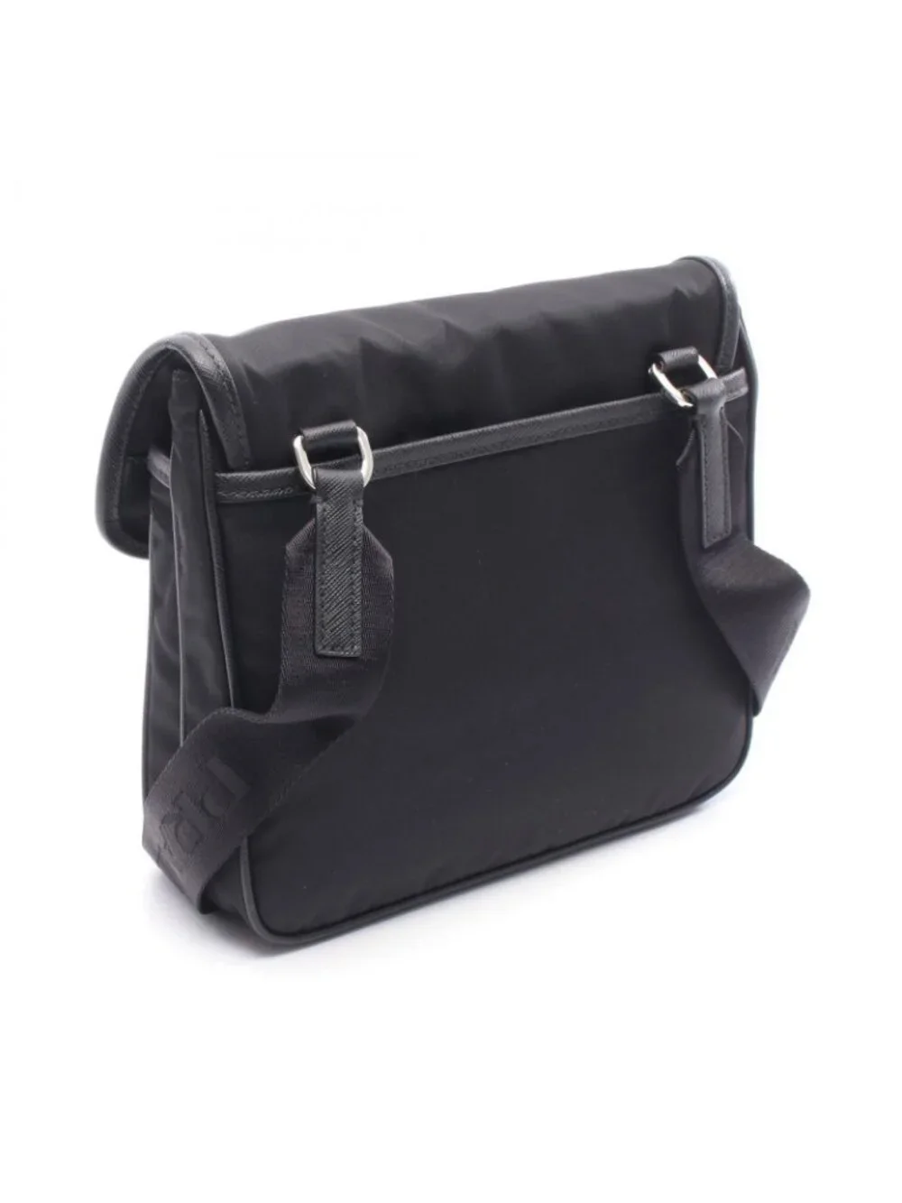 Prada Shoulder Bag Cross Nylon Saffiano Leather